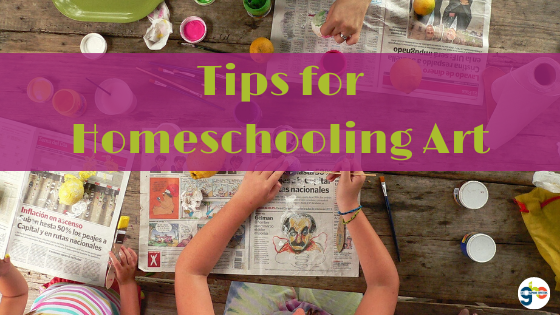 Tips for Homeschooling Art Banner
