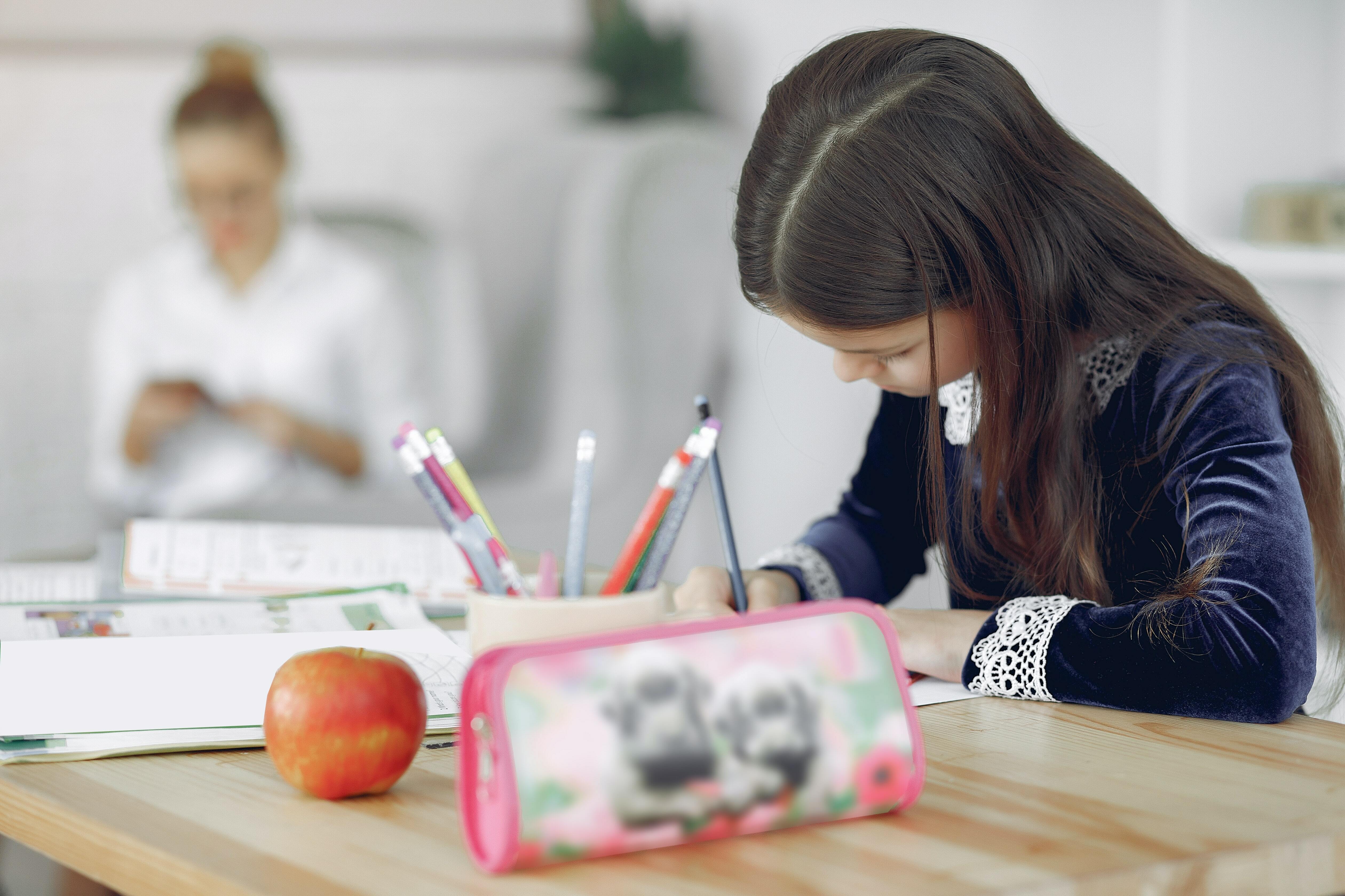 A child writing