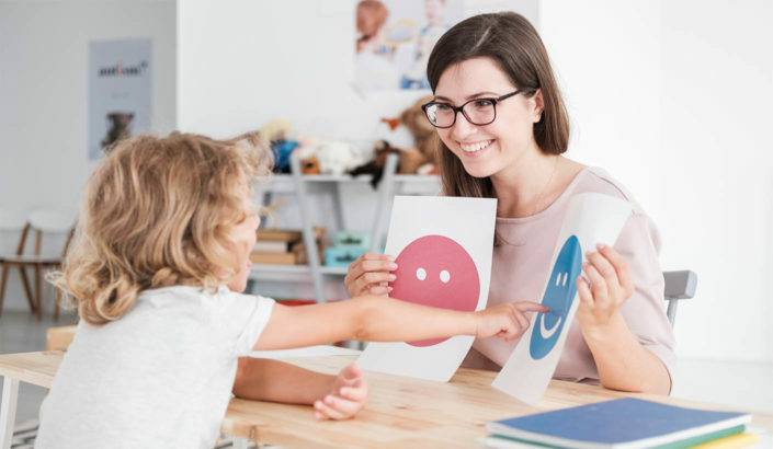 Woman Homeschooling a child