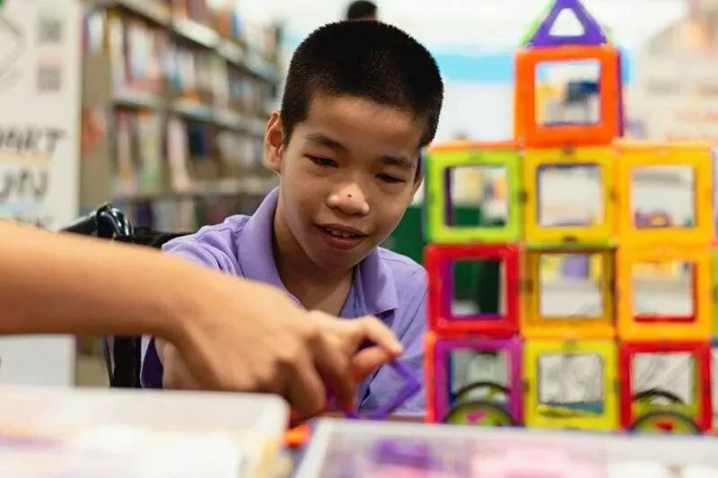 A child studying