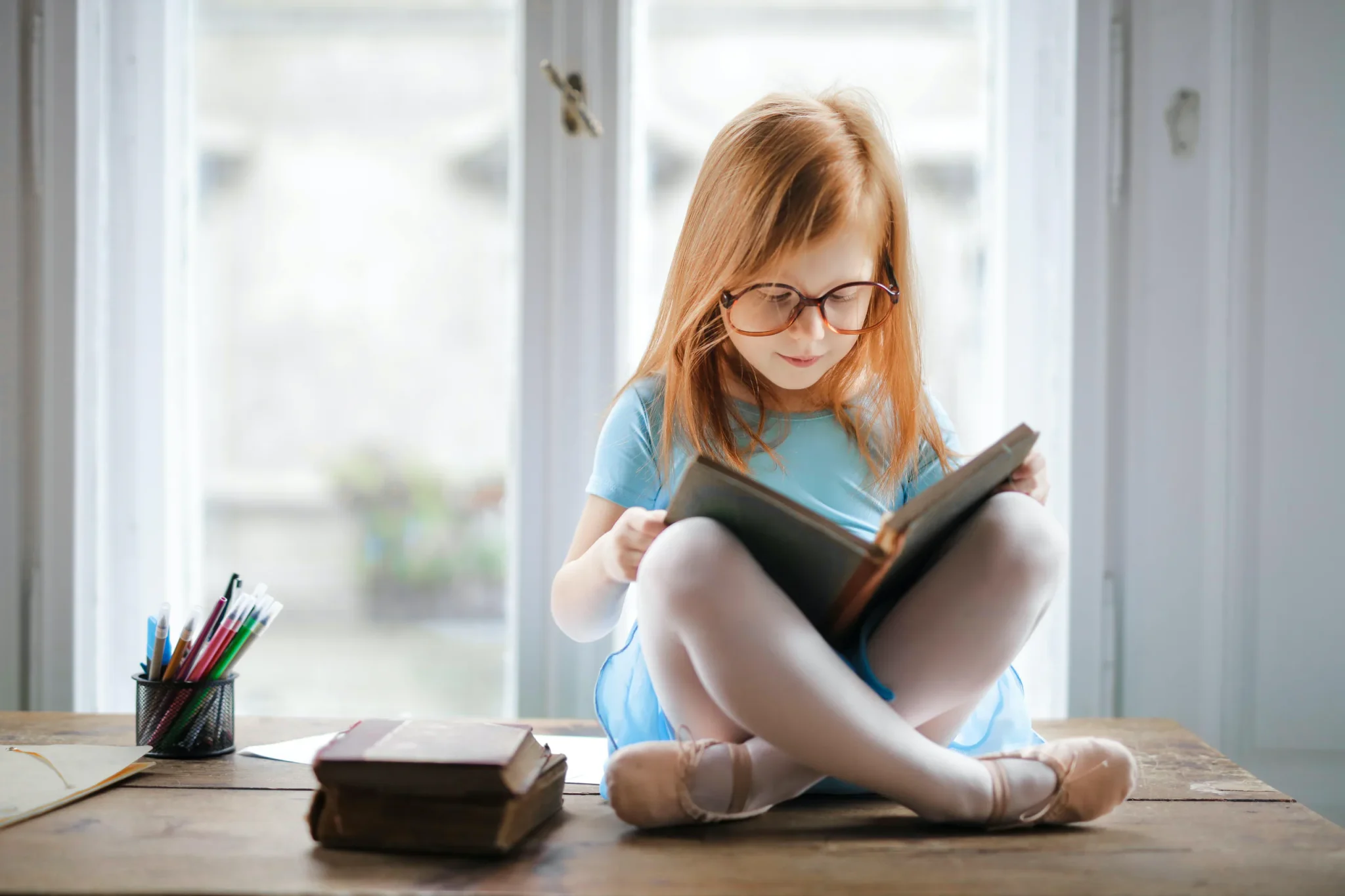 A girl child learning