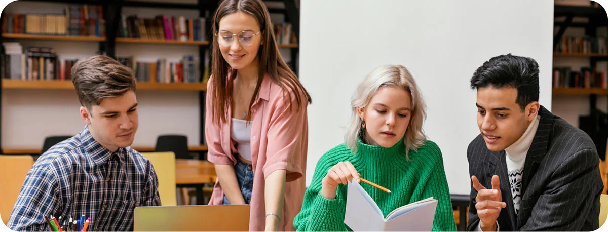 A Group of Student Study on a Library Great Home School Convensions