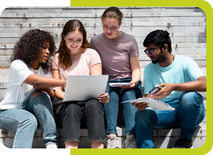 A Group of Students Looking on Computer Great Home School Convensions