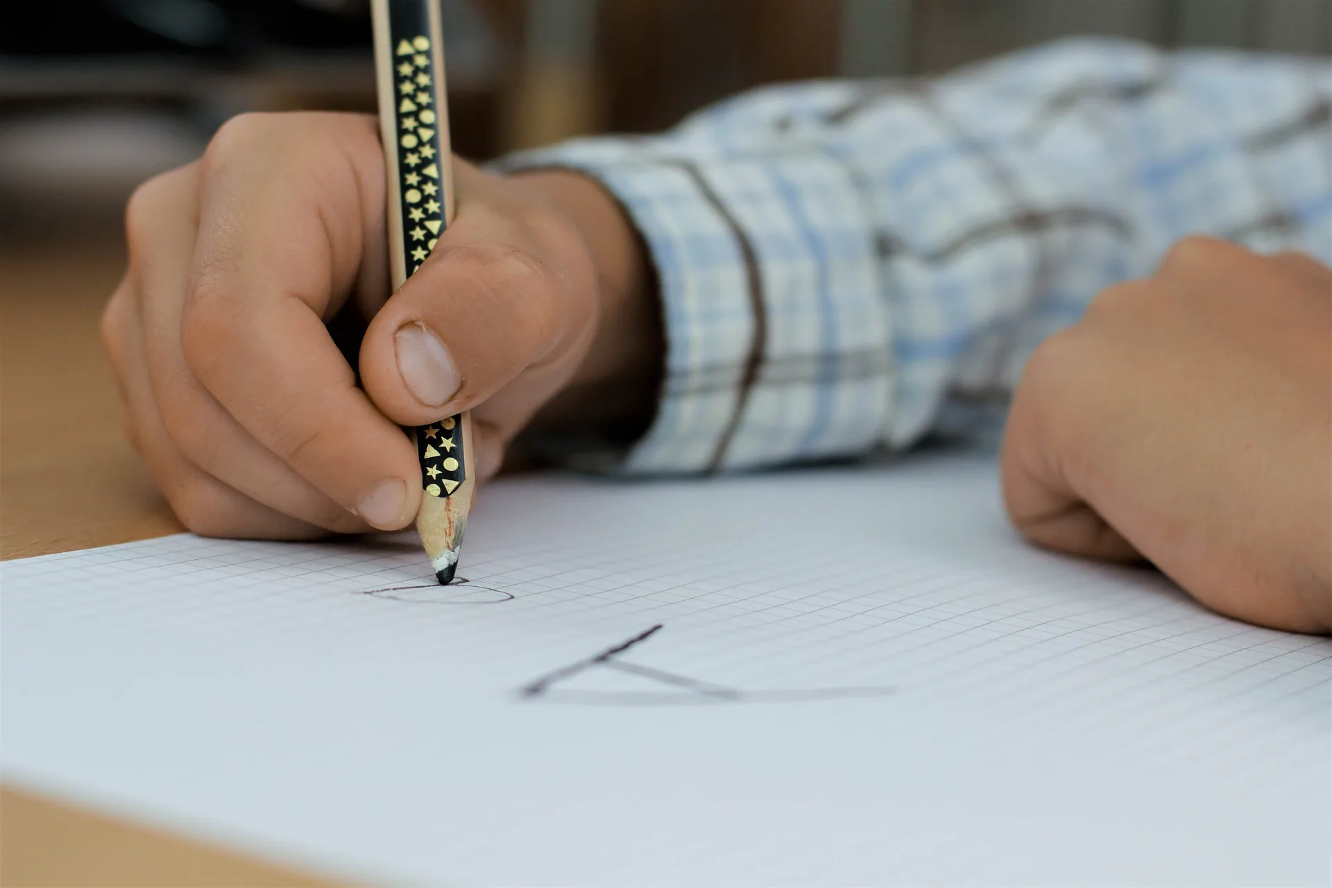 A child writing