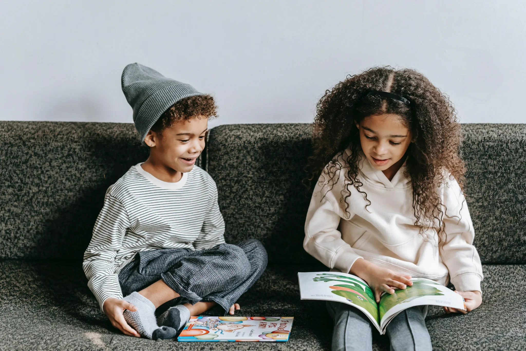 Children reading books