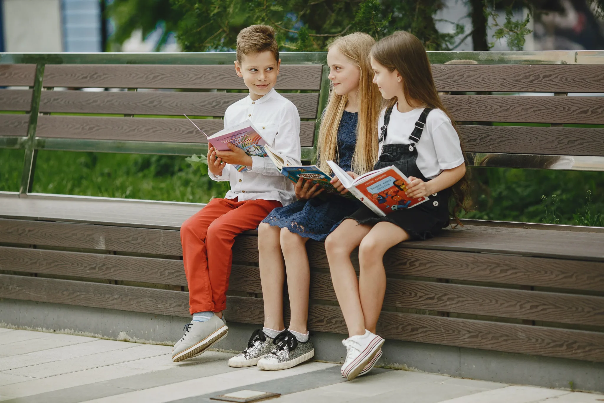 Children studying