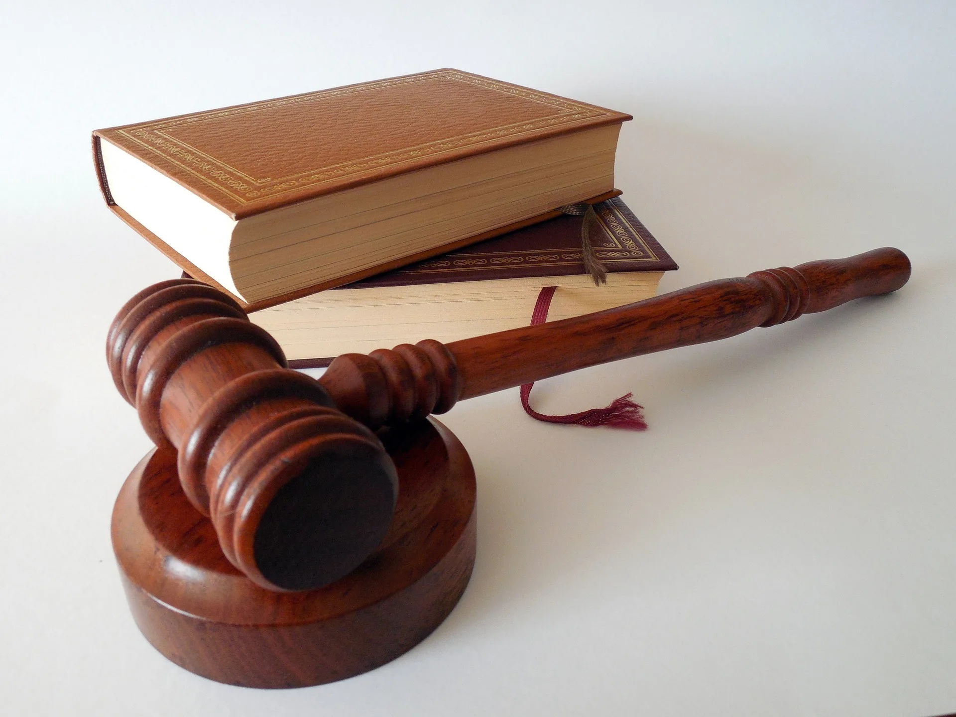 Mallet, gavel and a book