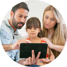 Parent-showing-something-to-the-tab-GHSC