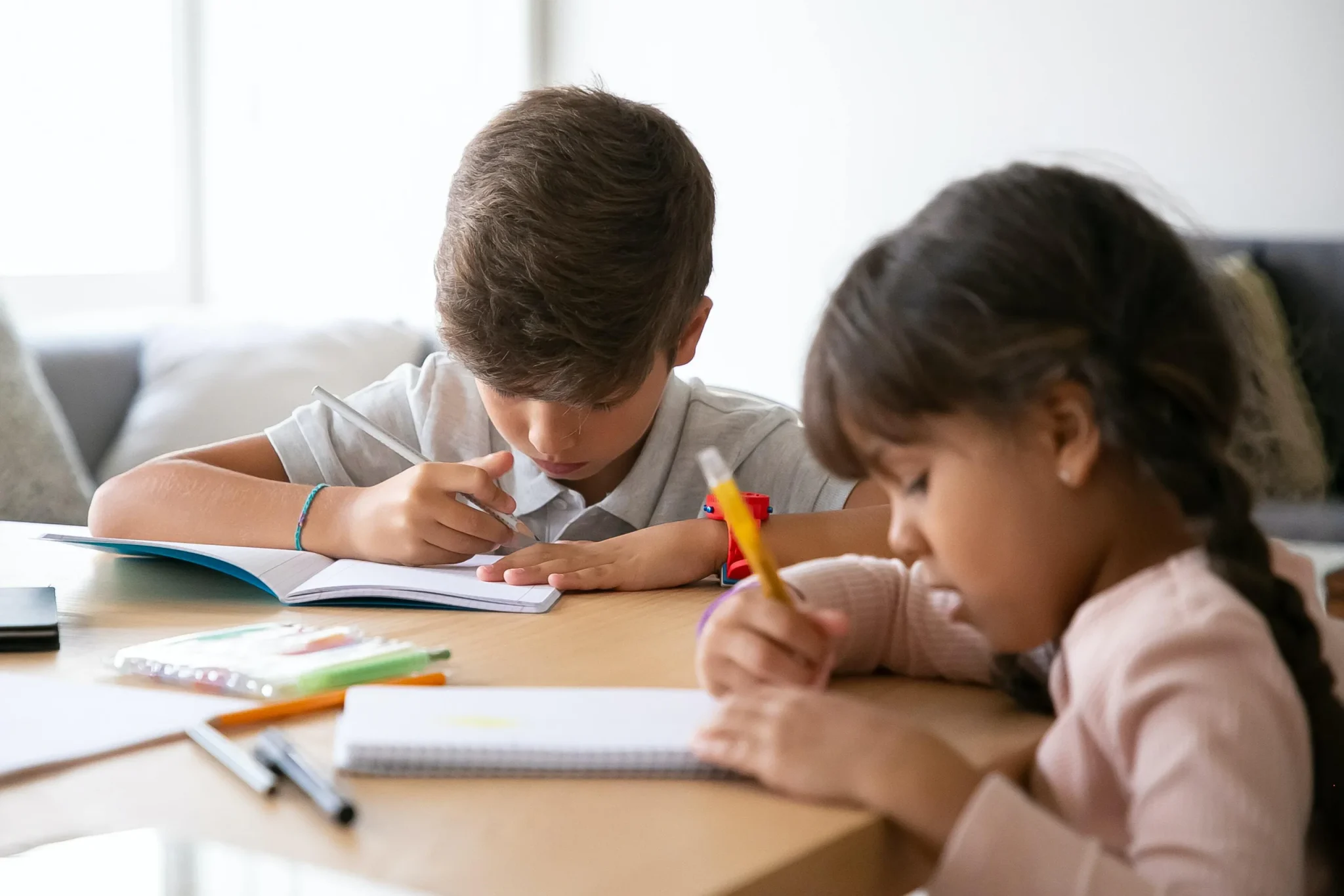 Children in home school setting