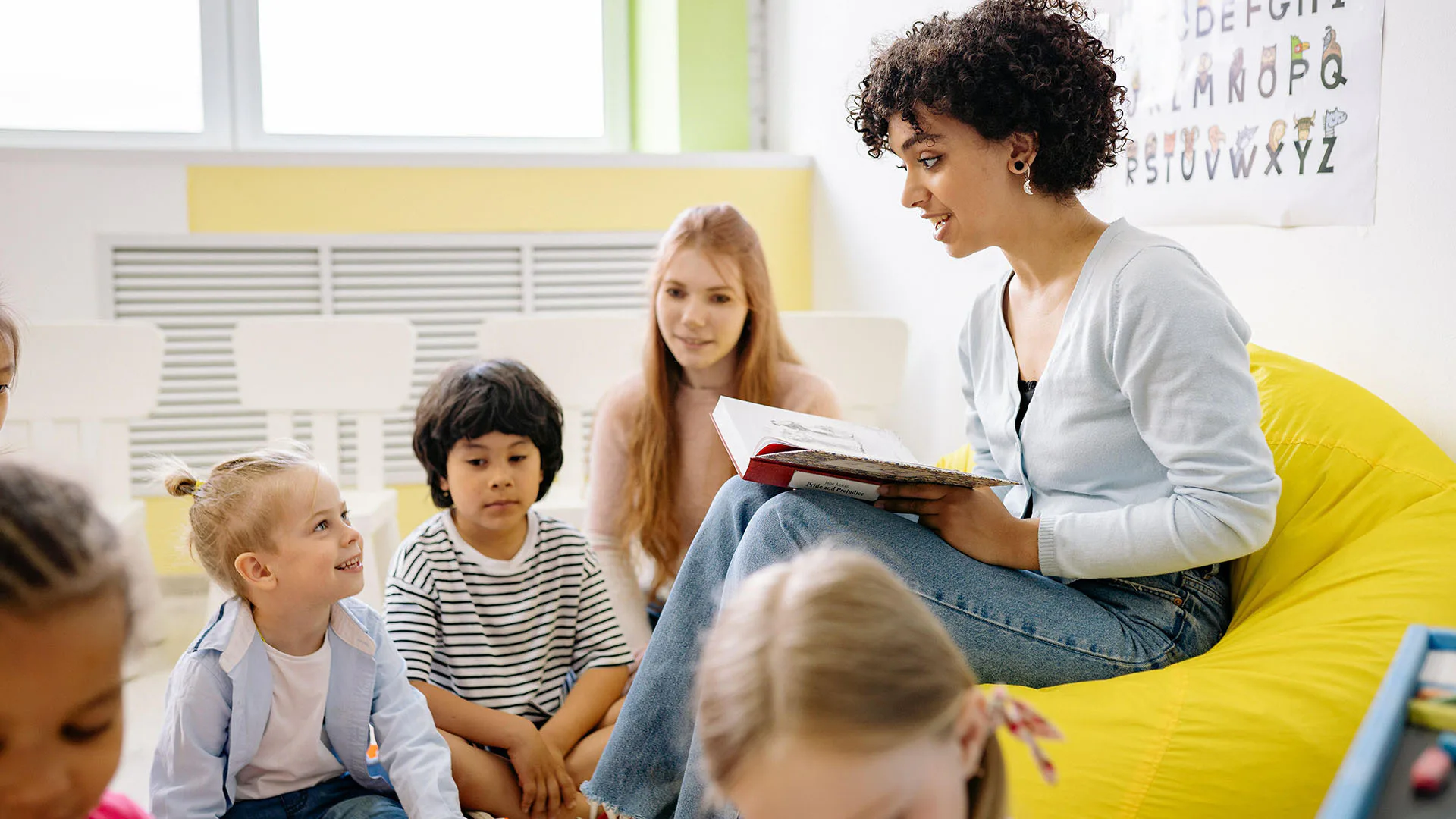 Group of children and a teacher Great Home School Convensions